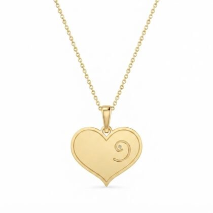 November Birthstone - Gold Heart-Embryo Necklace